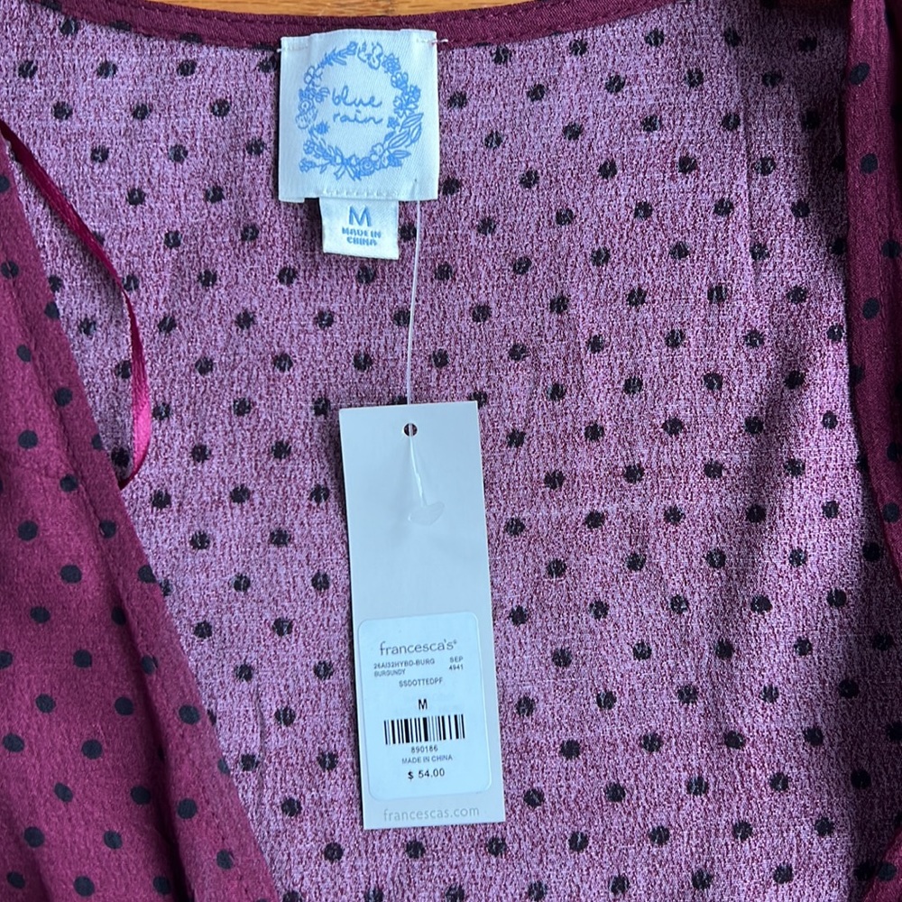 NWT burgundy wrap dress from Francesca’s - Picture 5 of 7